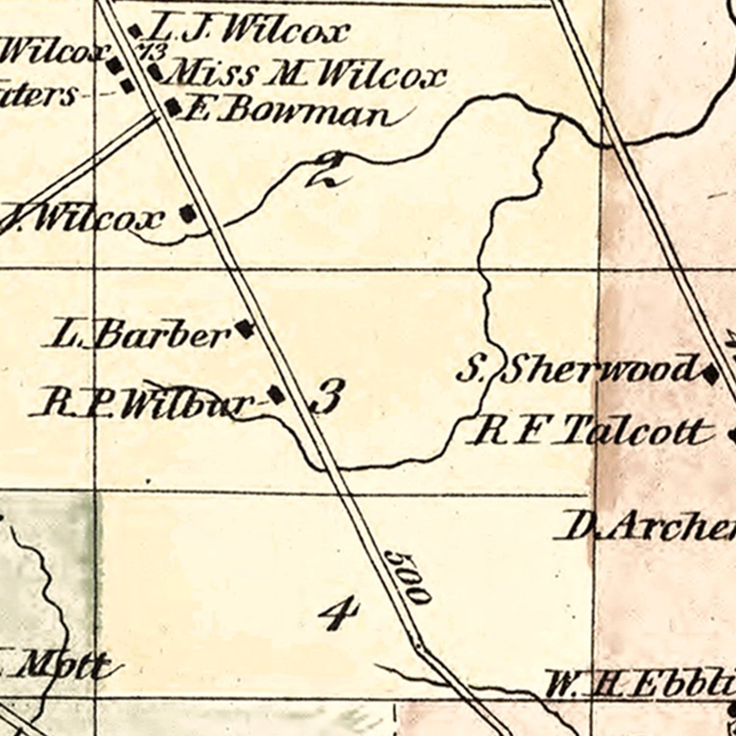 Vintage Map of Lowville Township, Lewis County, New York, 1875