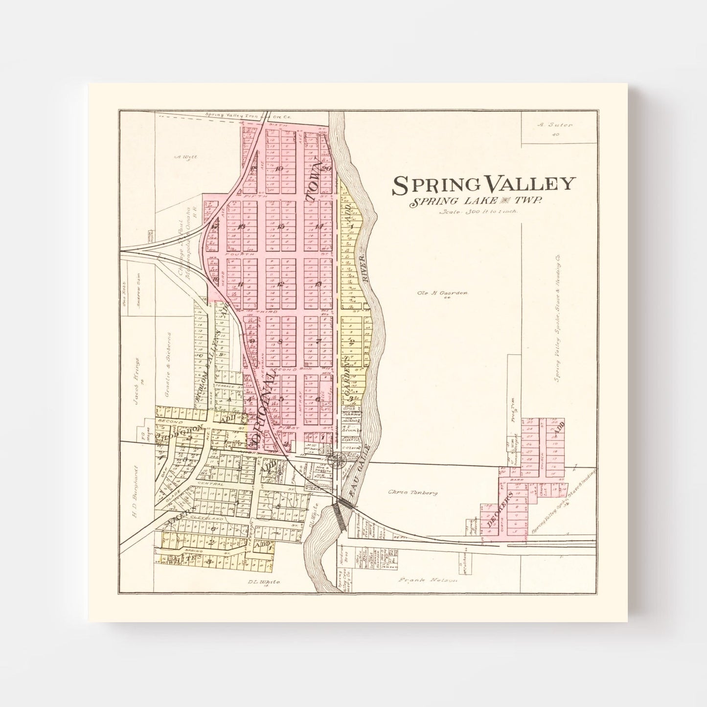 Vintage Map of Watson Township, Lewis County, New York, 1875