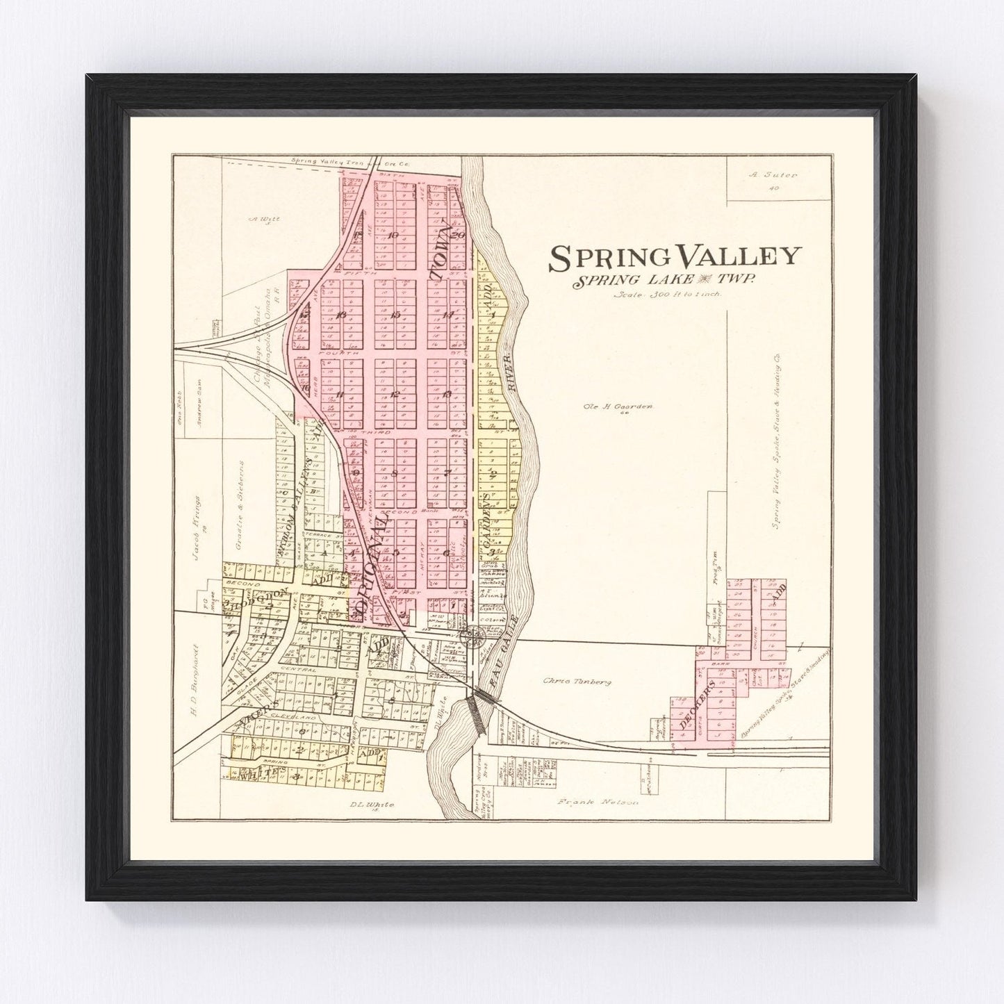 Vintage map of Watson Township, Lewis County, New York, 1875, Adirondack foothills