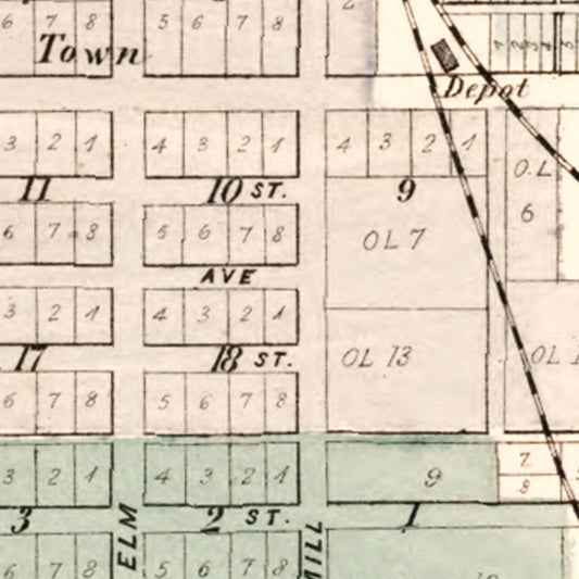 Vintage Map of Henry County, Indiana, 1875