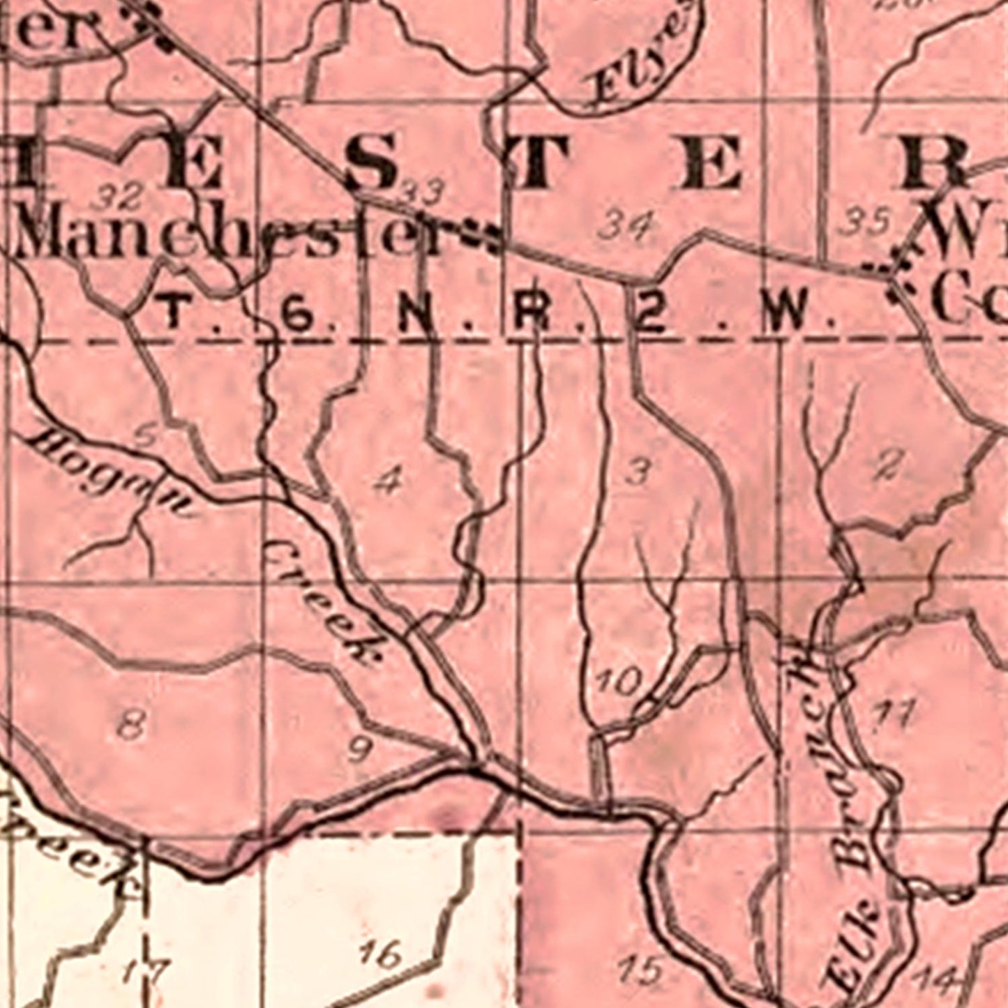 Vintage Map of Dearborn County, Indiana, 1875