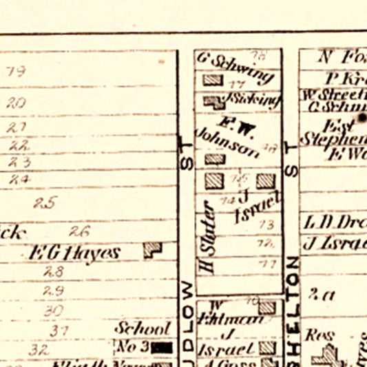 Vintage Map of Greendale, Indiana, 1875