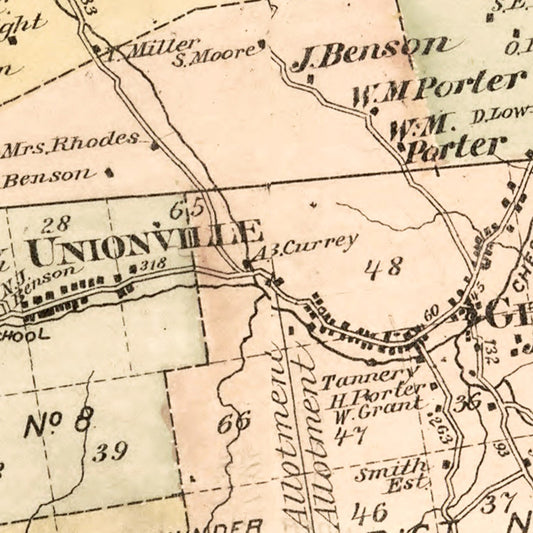 Vintage Map of Sullivan County, New York, 1875