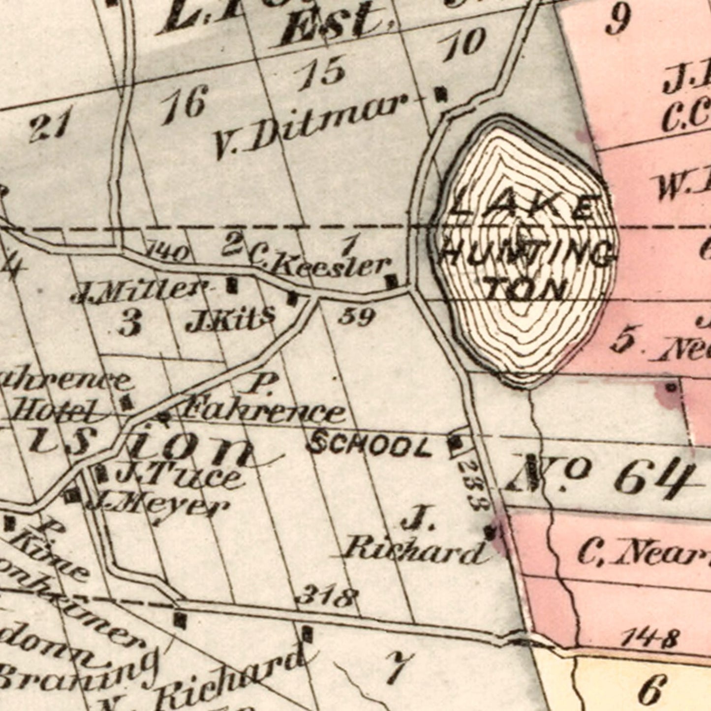 Vintage Map of Cochecton Township, New York 1875
