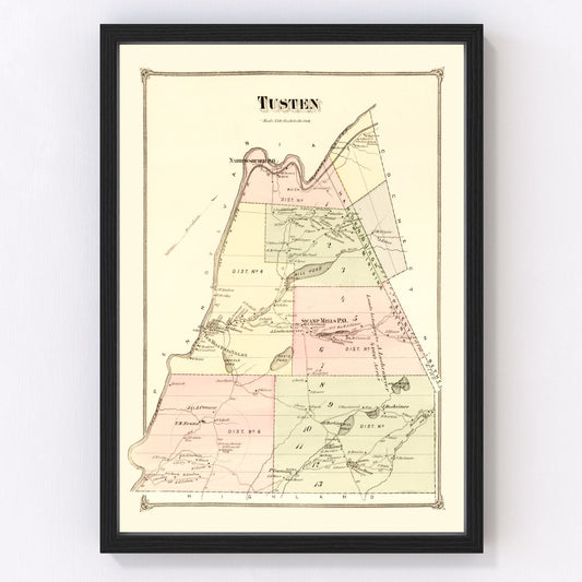 Vintage map of Sullivan County, New York, 1875