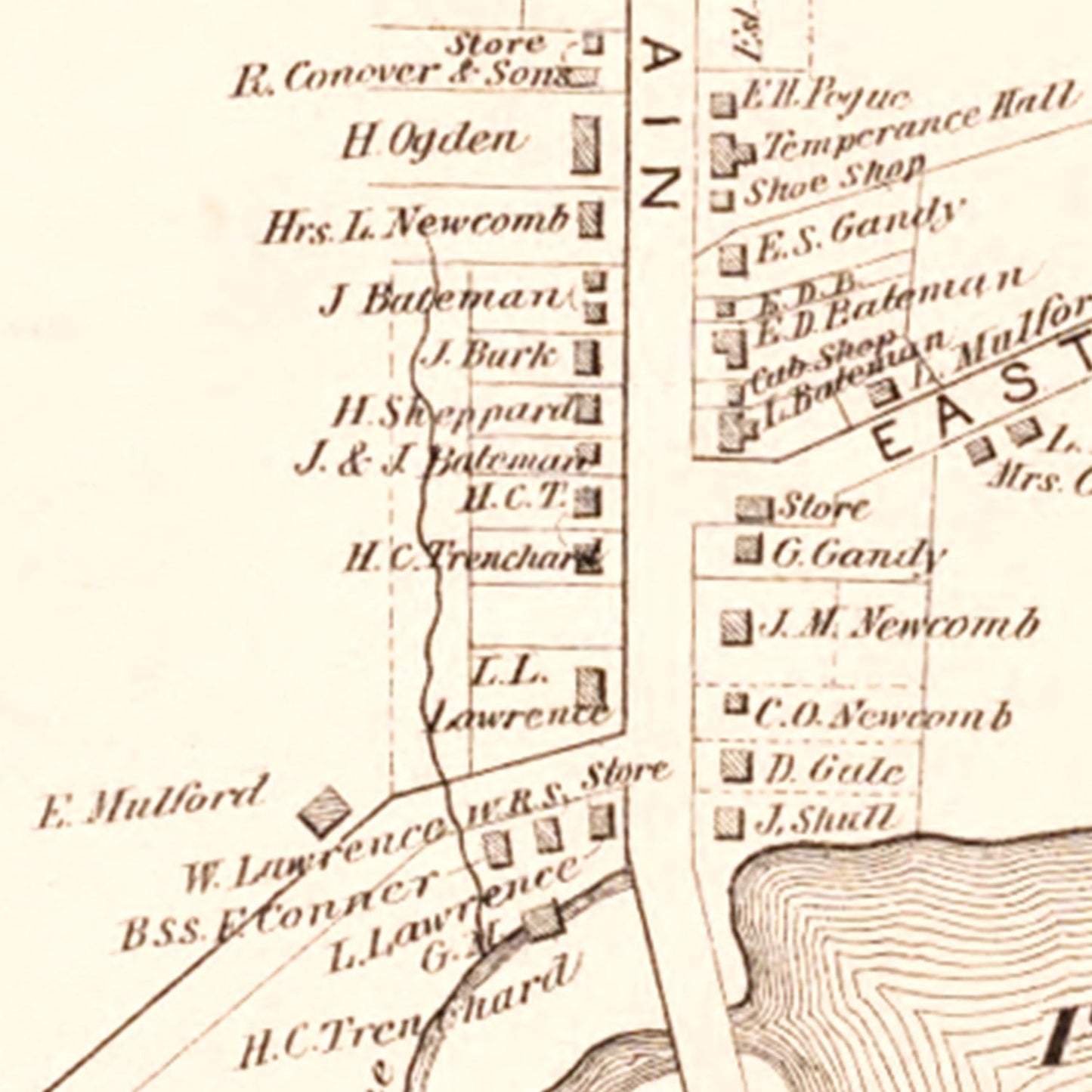 Vintage Map of Cedarville, New Jersey, 1876