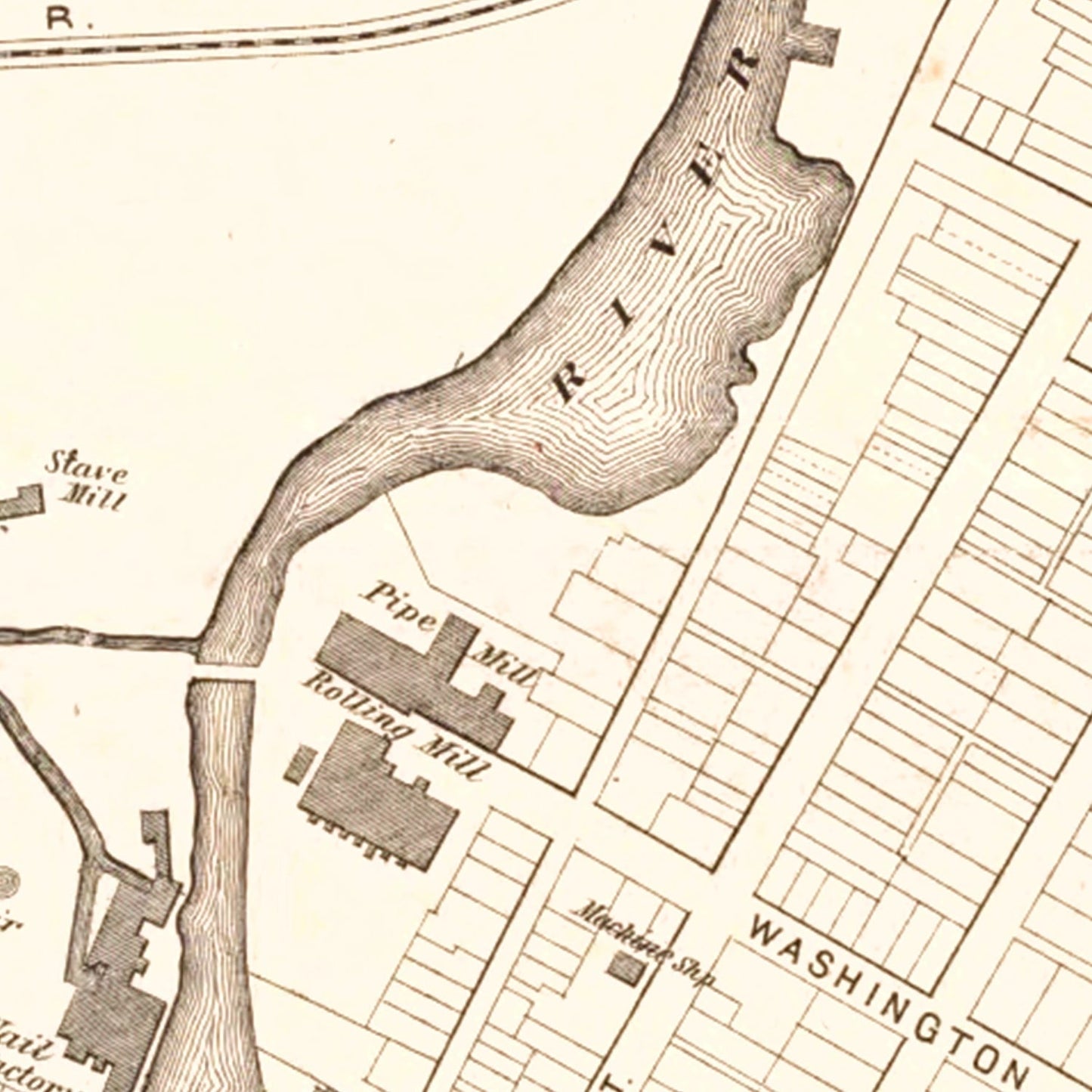 Vintage Map of Bridgeton, New Jersey, 1876