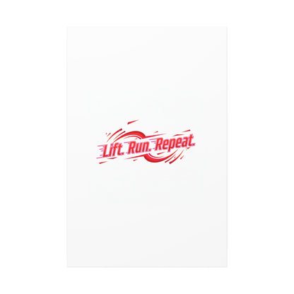 Lift Run Repeat Gym Motivation Canvas Wall Art
