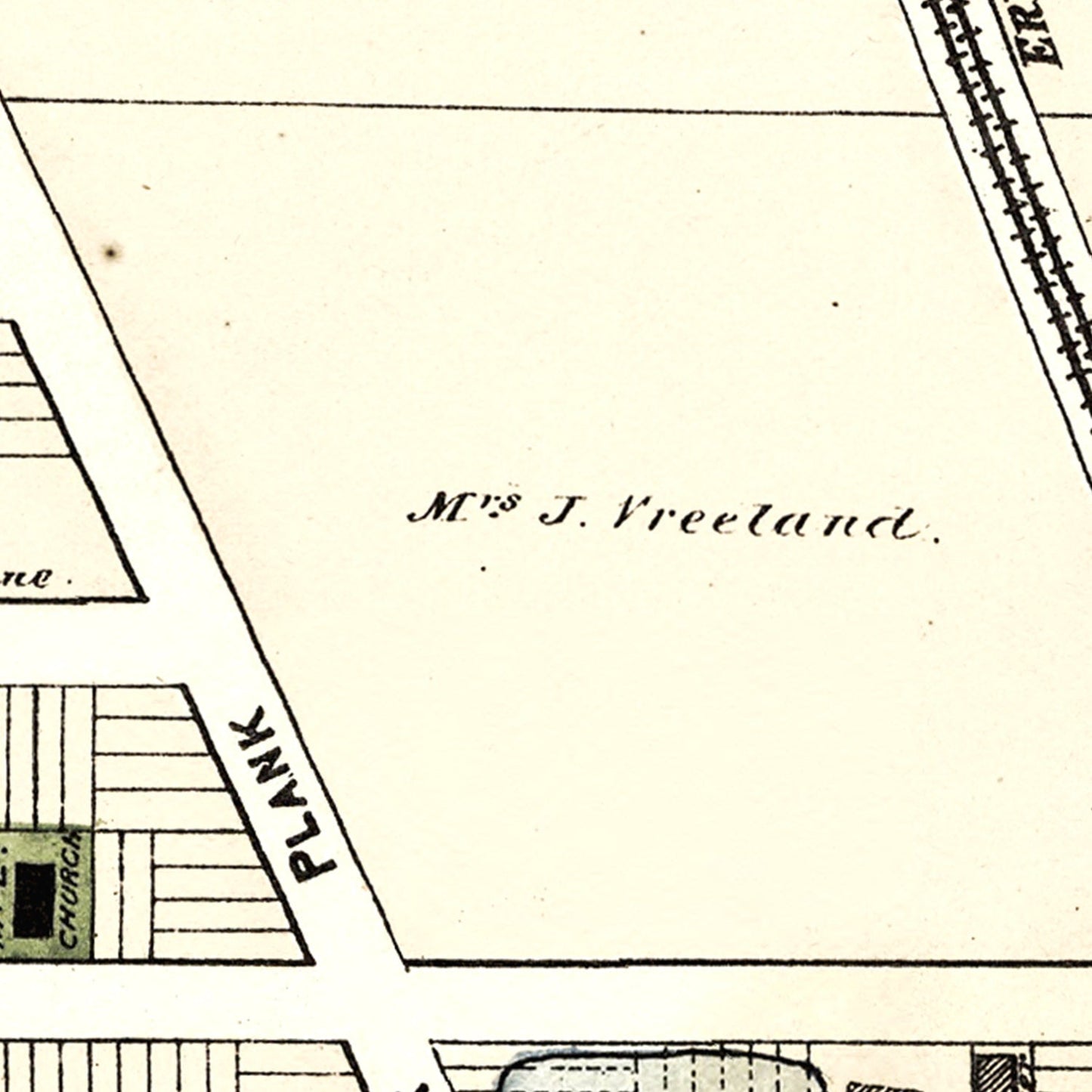 Vintage Map of Clifton, New Jersey, 1877