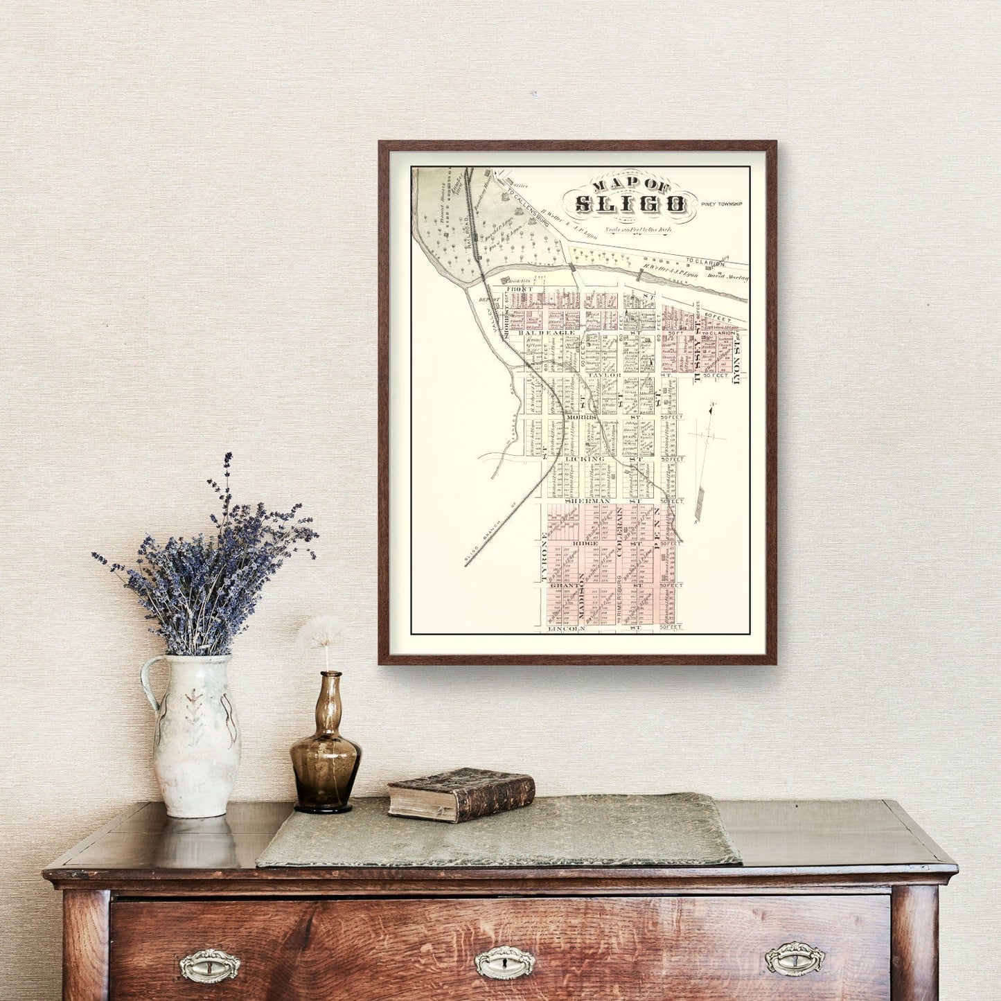 Vintage Map of Sligo, Pennsylvania, 1877