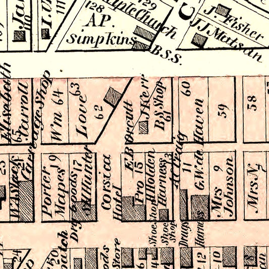 Vintage Map of Corsica, Pennsylvania 1878