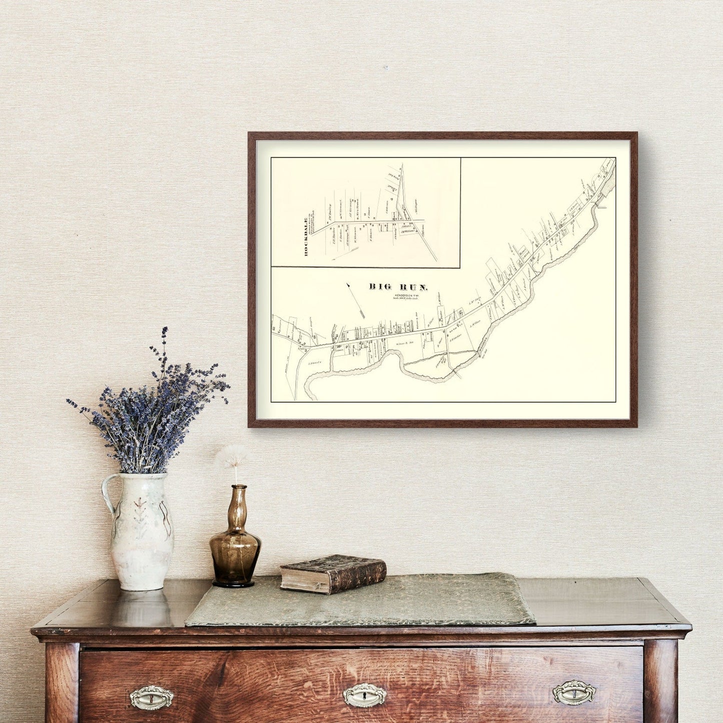 Vintage Map of Big Run, Pennsylvania, 1878