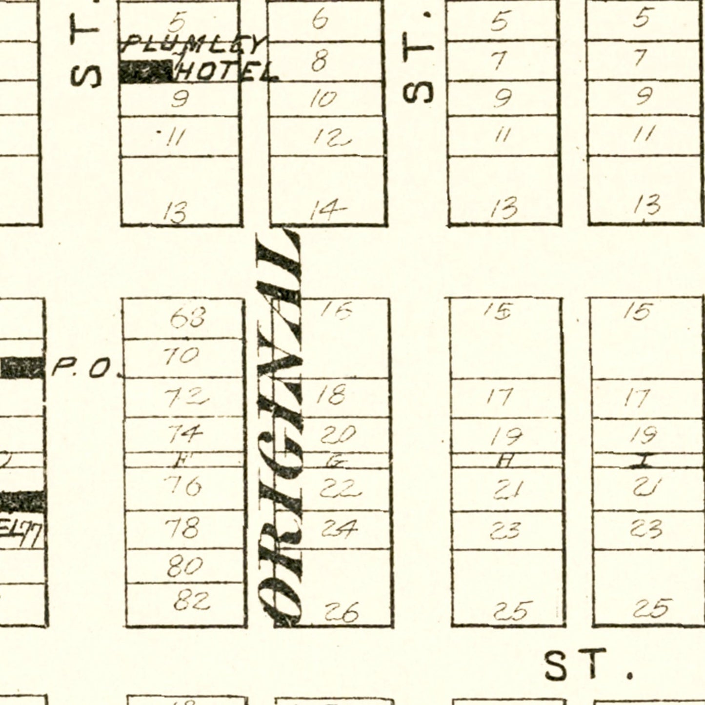 Vintage Map of Lindsborg, Kansas, 1884