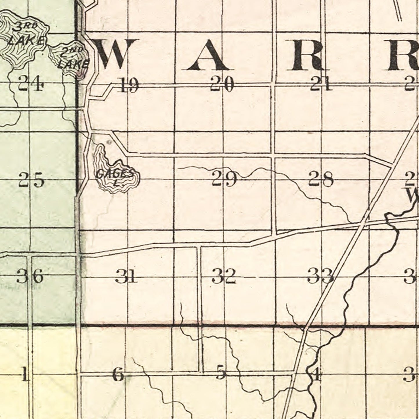 Vintage Map of Lake County, Illinois, 1885