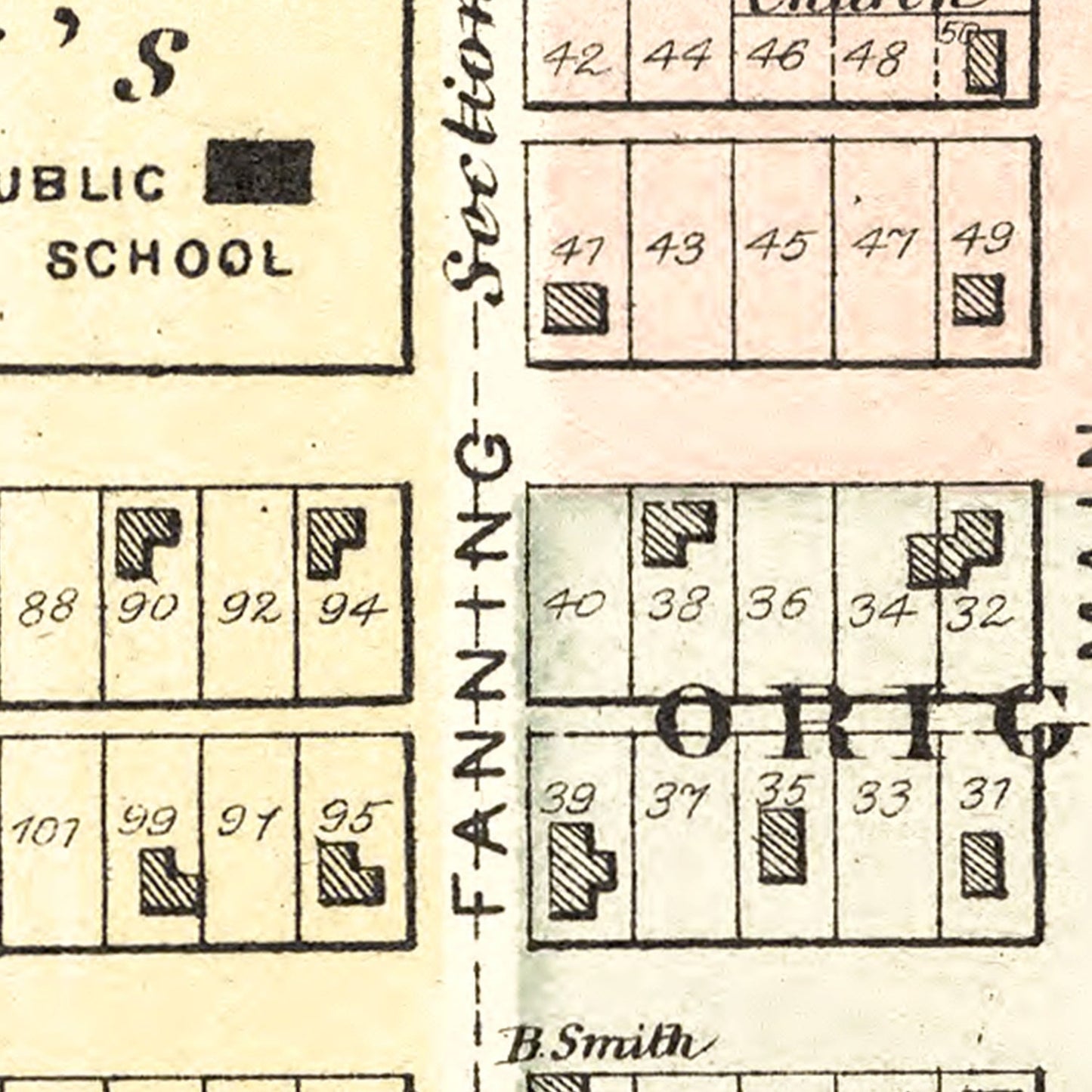 Vintage Map of Morrill, Kansas, 1887