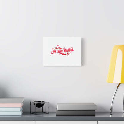 Lift Run Repeat Gym Motivation Canvas Wall Art
