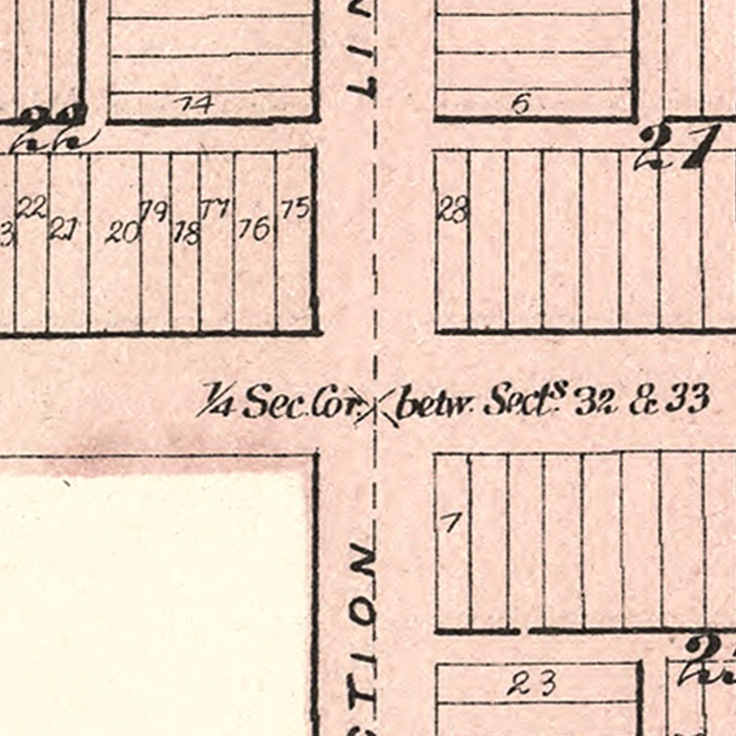 Vintage Map of Horton, Brown County, Kansas, 1887