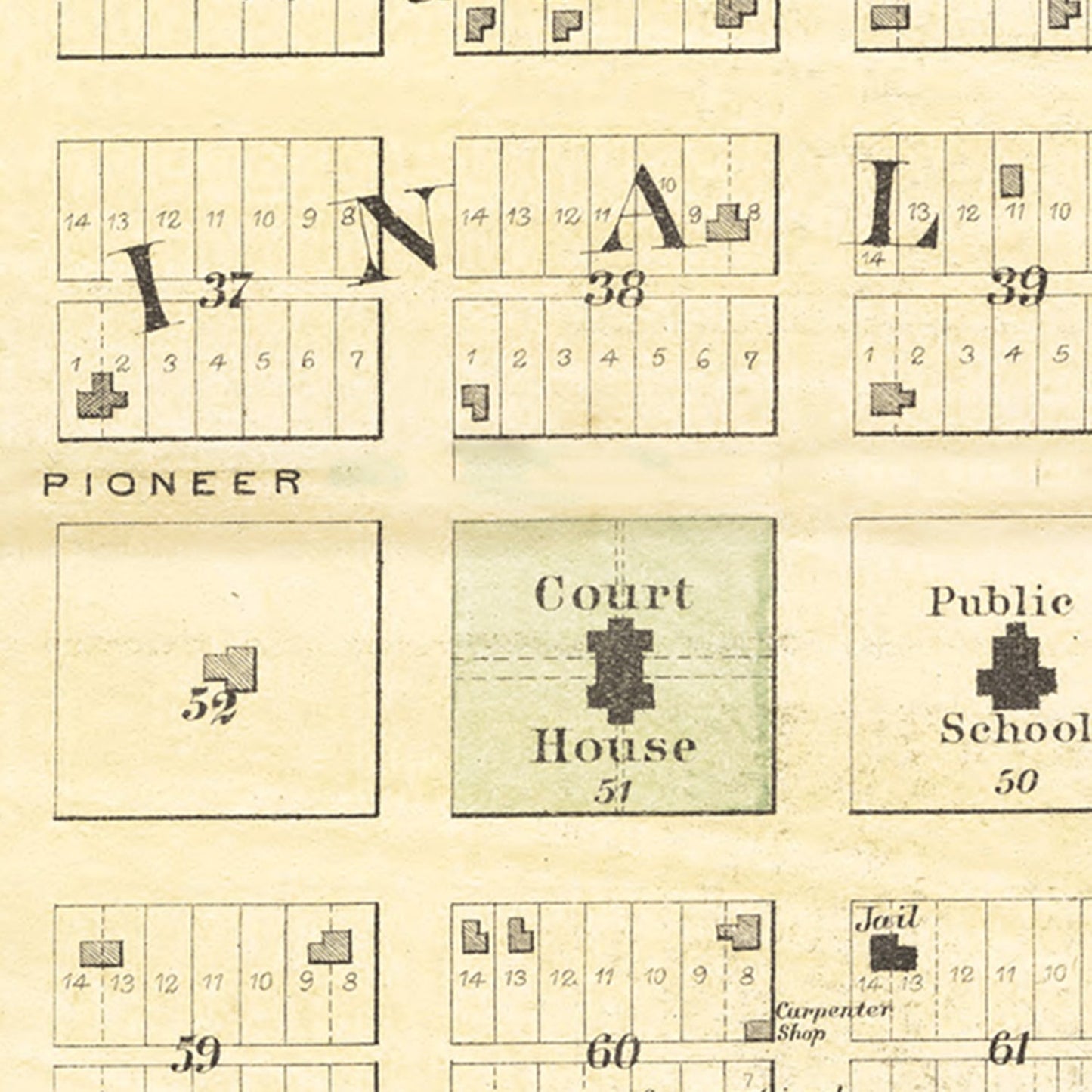 Vintage Map of Seneca, Kansas, 1887