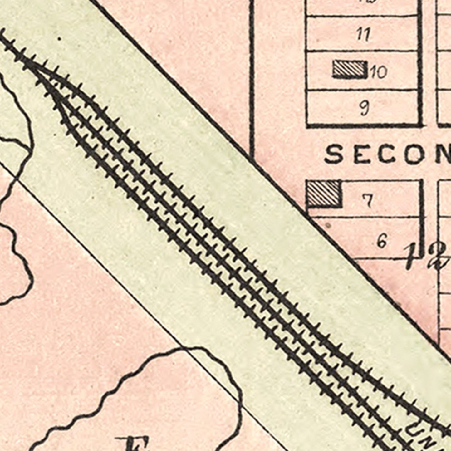 Vintage Map of Goffs, Kansas, 1887