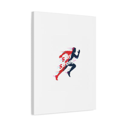 Stay Strong Runner Gym Canvas Wall Art