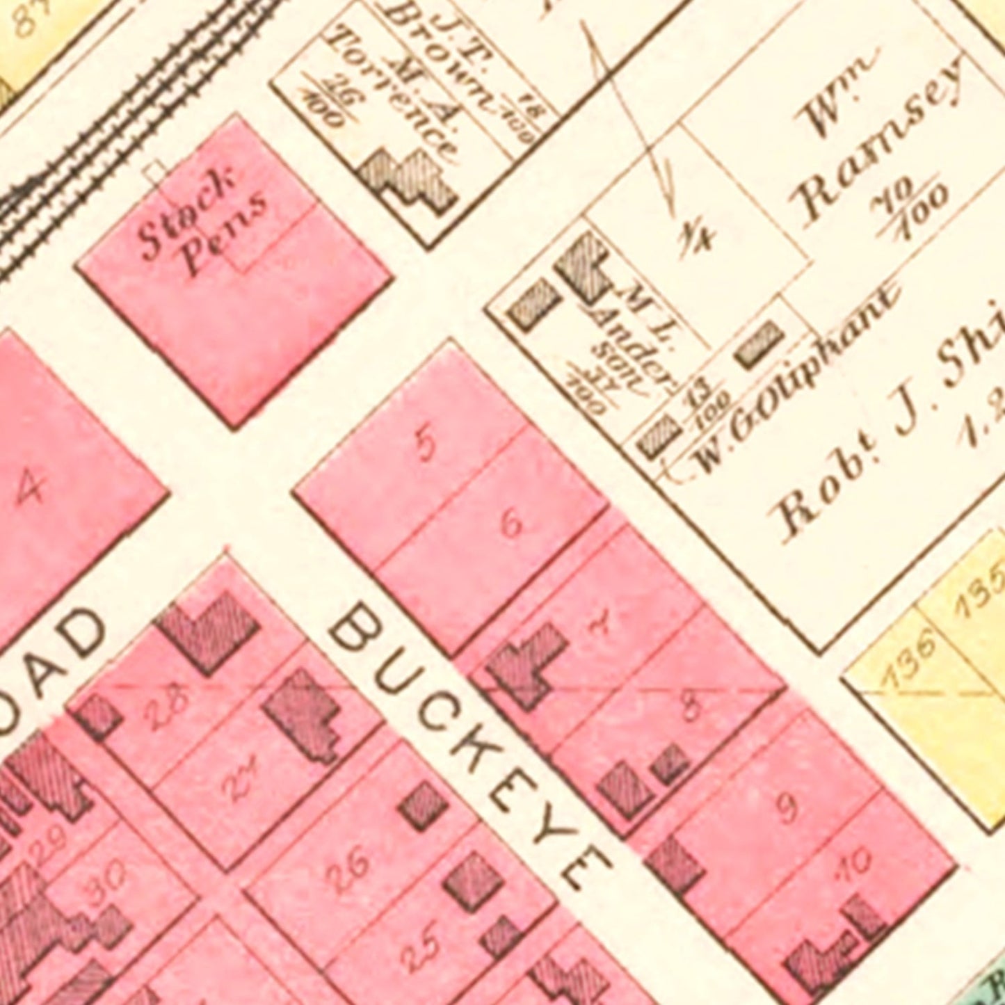 Vintage Map of Belle Centre, Ohio, 1890