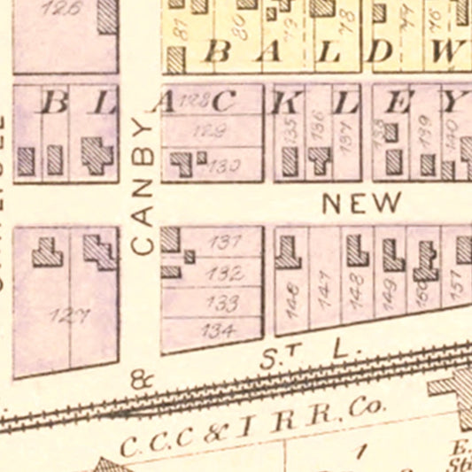 Vintage Map of Quincy, Logan County, Ohio, 1890