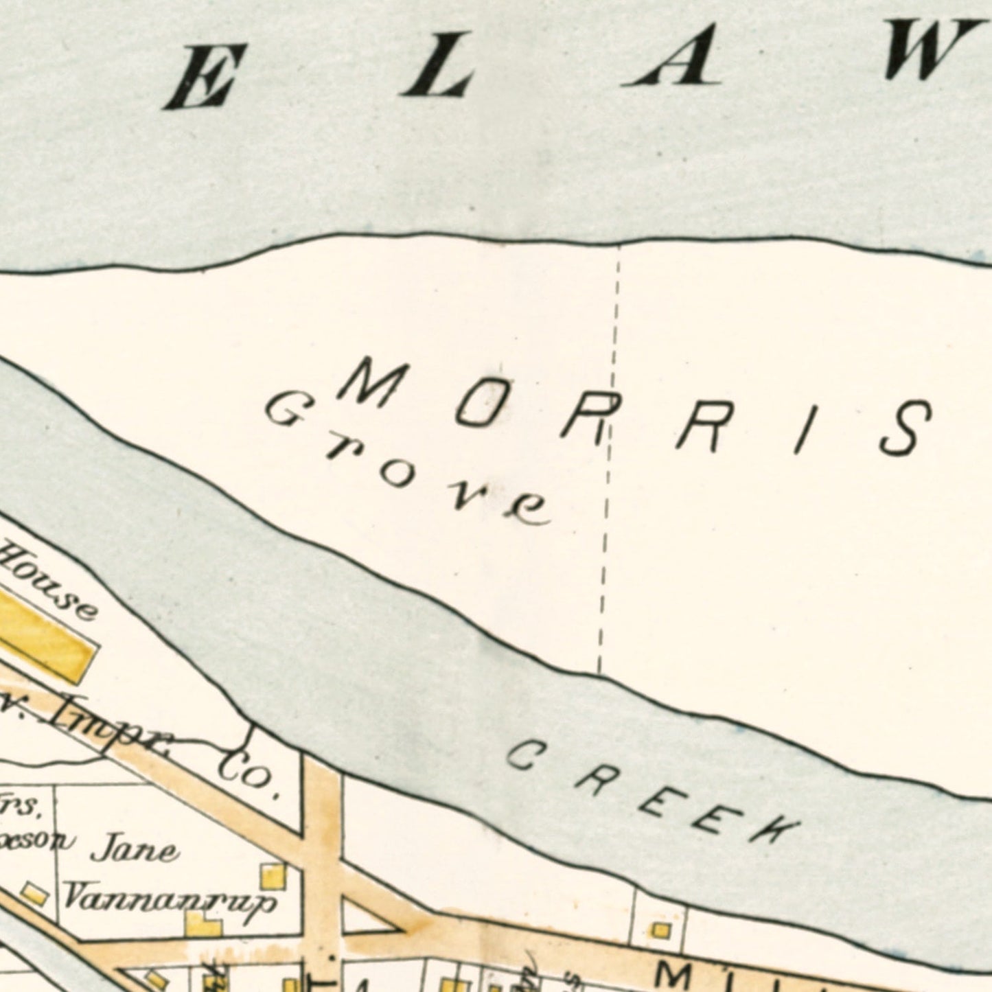 Vintage Map of Morrisville, Pennsylvania, 1891