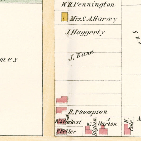 Vintage Map of Doylestown, Pennsylvania, 1891