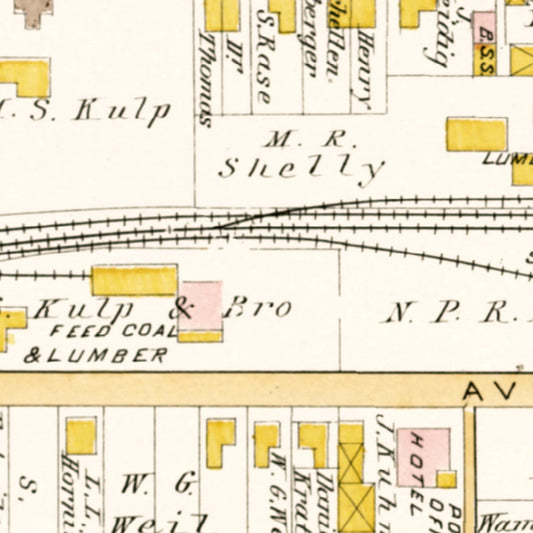 Vintage Map of Telford, Pennsylvania, 1891
