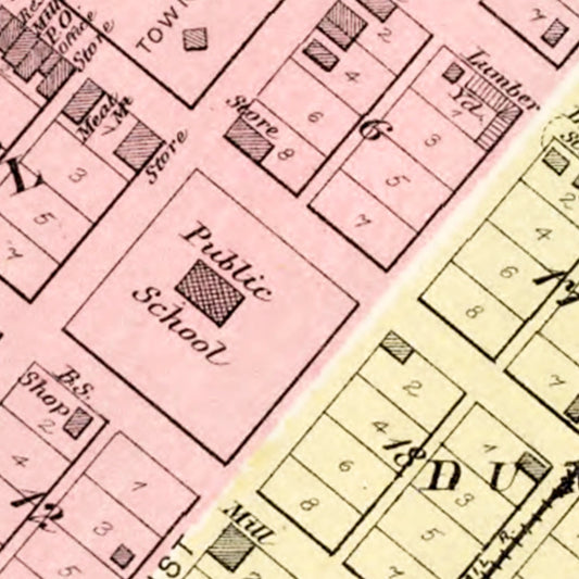 Vintage Map of Bath, Illinois, 1891