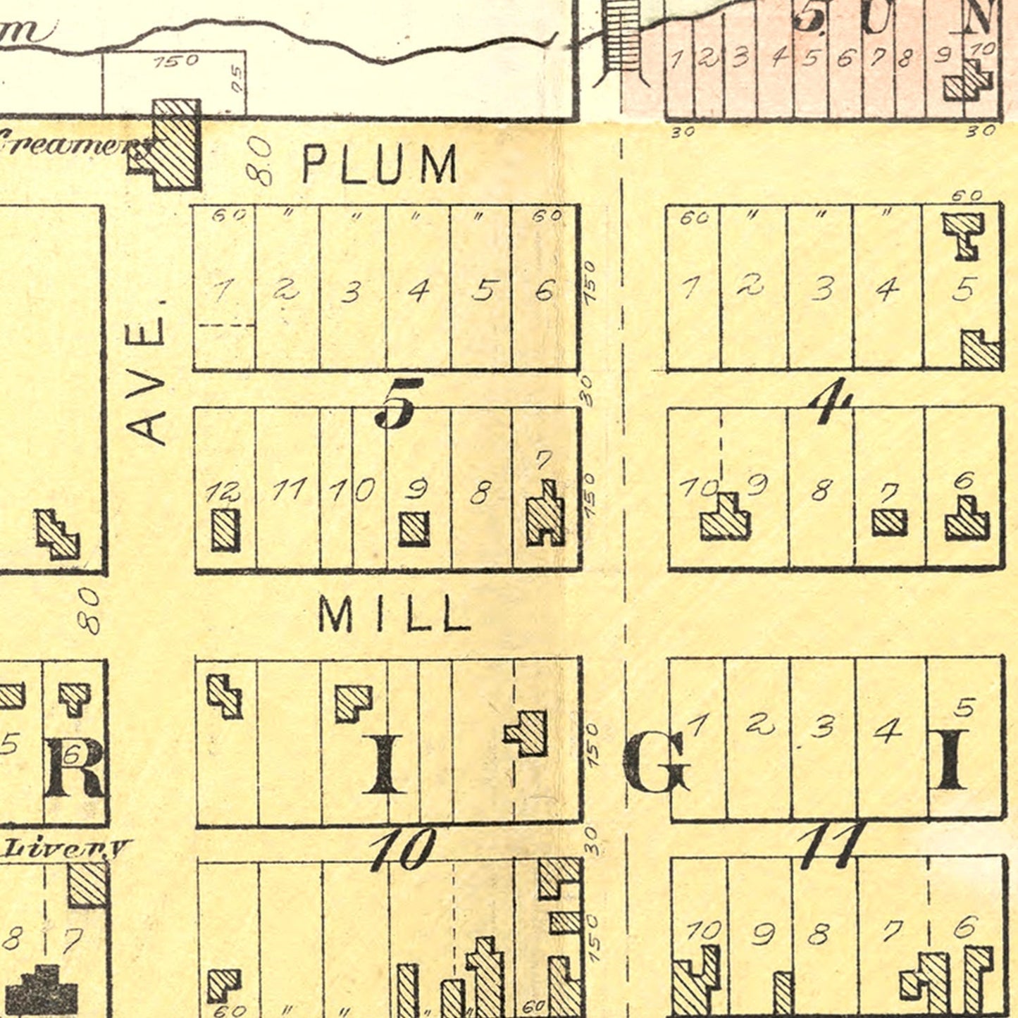 Vintage Map of Fredericksburg, Iowa, 1892