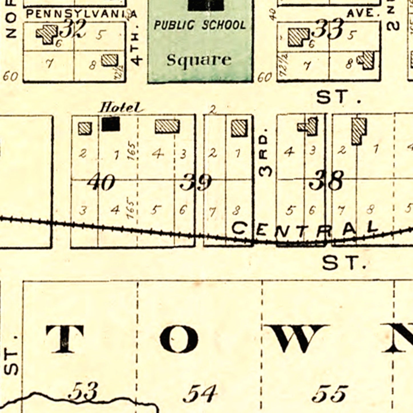 Vintage Map of Steamboat Rock, Iowa, 1892