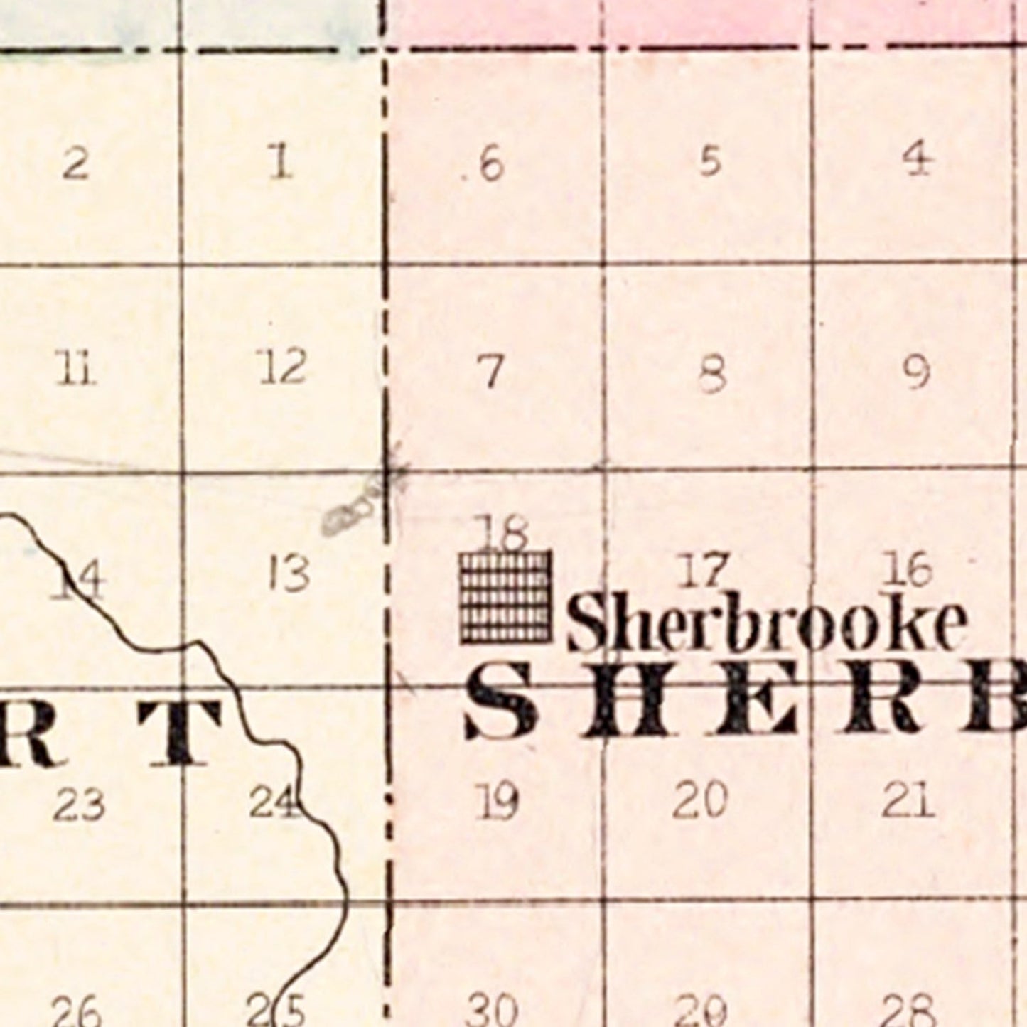 Vintage Map of Steele County, North Dakota, 1892
