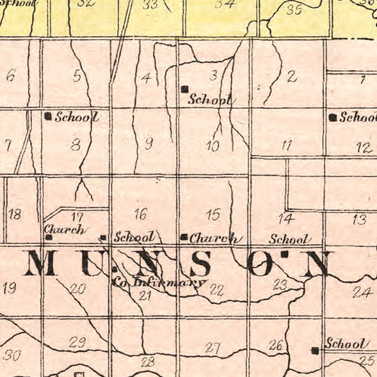 Vintage Map of Henry County, Illinois, 1893