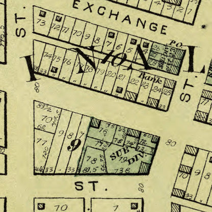 Vintage Map of Atkinson, Illinois, 1893