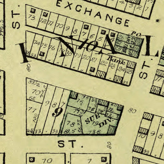 Vintage Map of Atkinson, Illinois, 1893