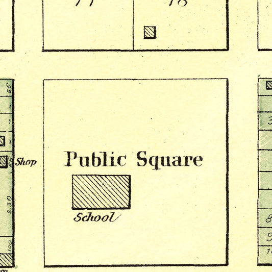Vintage Map of Andover, Illinois, 1893
