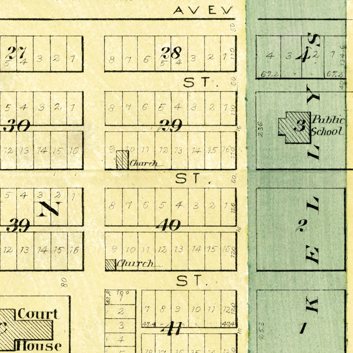 Vintage Map of Tuscola, Illinois, 1893