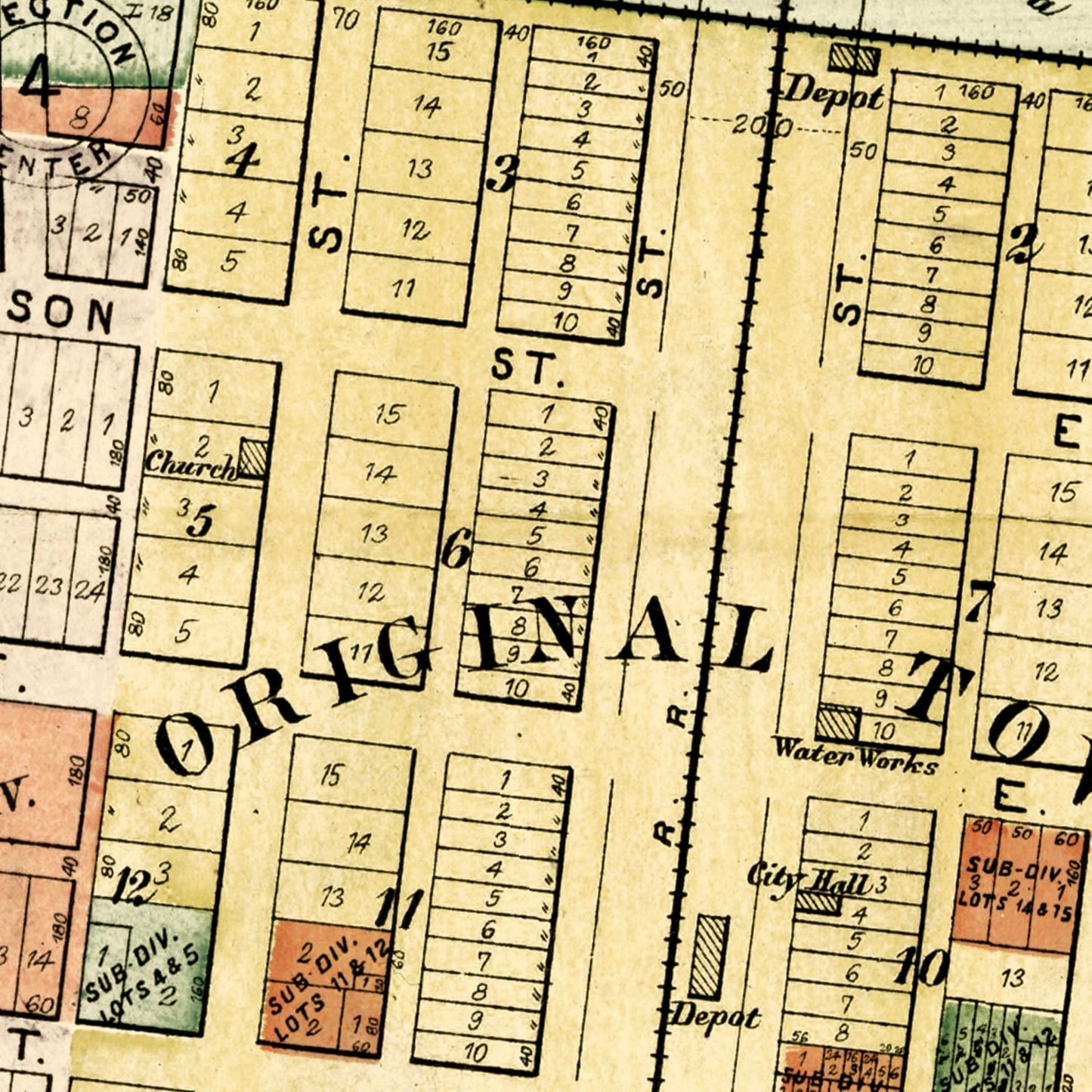 Vintage Map of Arcola, Illinois, 1893