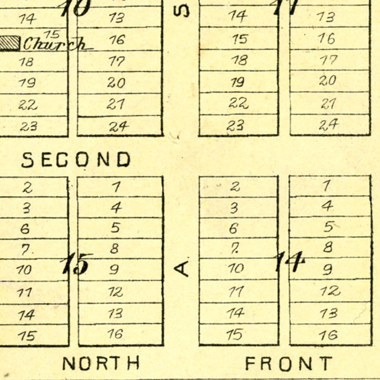 Vintage Map of Atwood, Illinois, 1893
