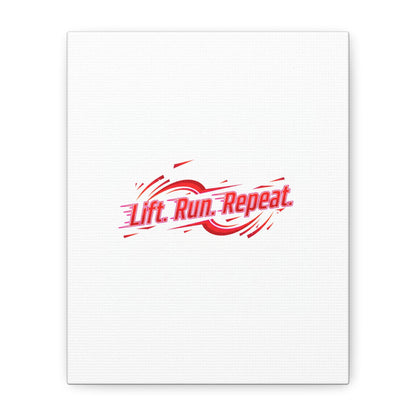 Lift Run Repeat Gym Motivation Canvas Wall Art
