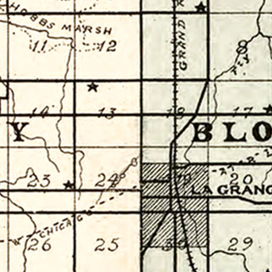 Vintage Map of LaGrange County, Indiana, 1893