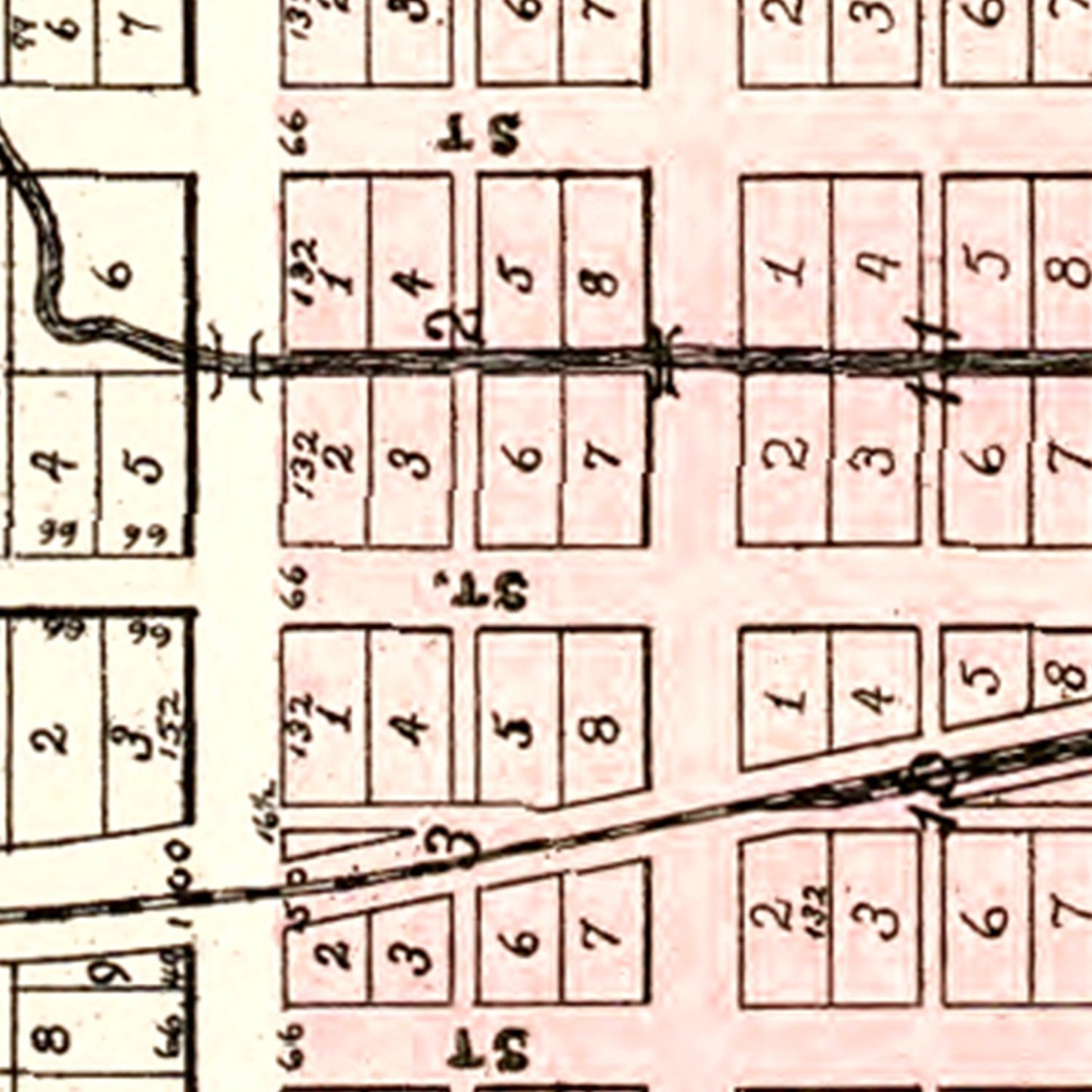 Vintage Map of LaGrange, Indiana, 1893