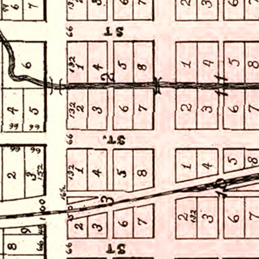 Vintage Map of LaGrange, Indiana, 1893