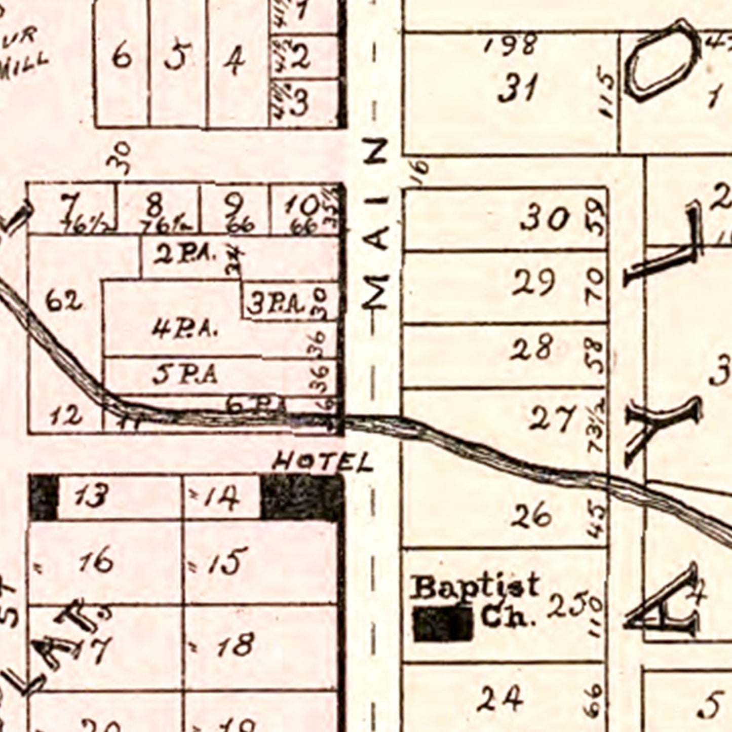 Vintage Map of Wolcottville, Indiana, 1893