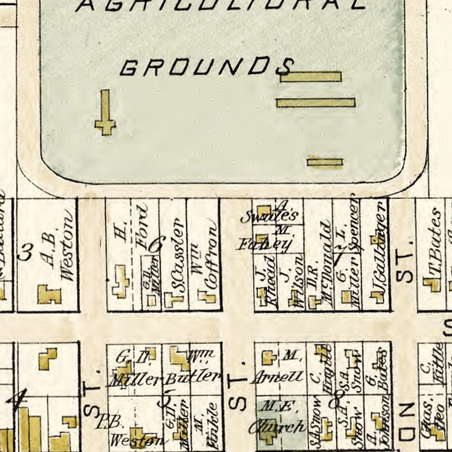 Vintage Map of North Branch, Michigan, 1893