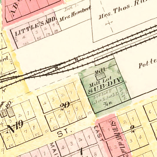 Vintage Map of Colchester, Illinois, 1893
