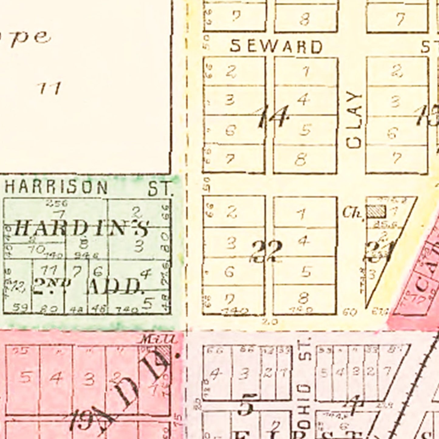 Vintage Map of Prairie City, Illinois, 1893