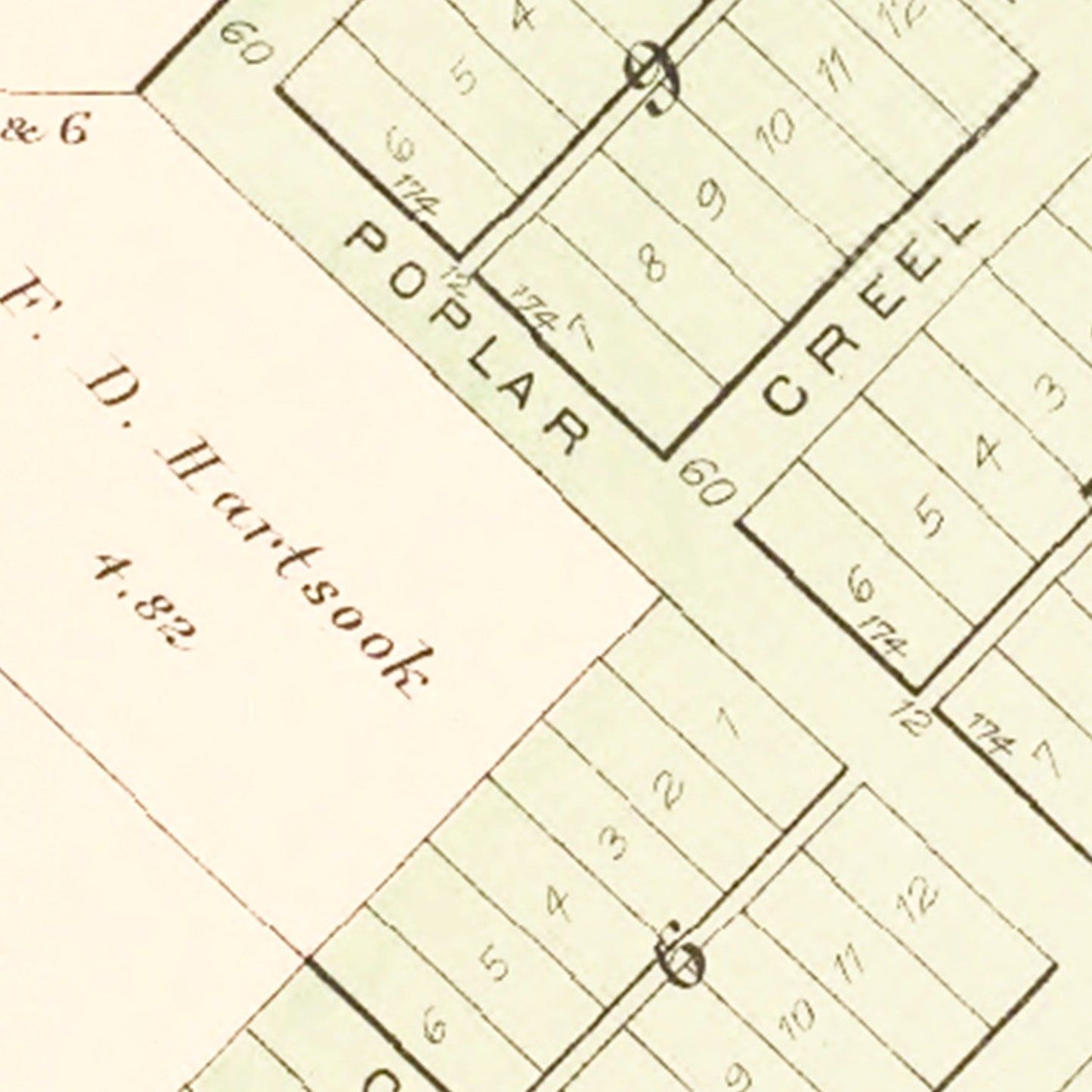 Vintage Map of Bardolph, Illinois, 1893