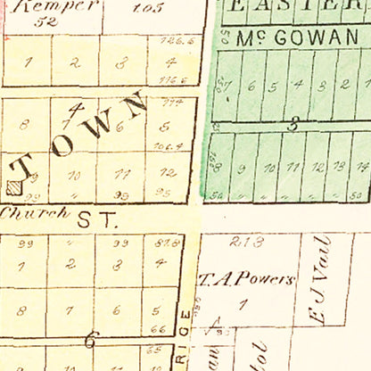 Vintage Map of Industry, Illinois, 1893